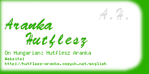 aranka hutflesz business card